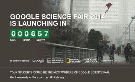 In less than 7 hours, at www.googlesciencefair.com, the Google Science Fair commercial launches ... which we are very excited to have cast 